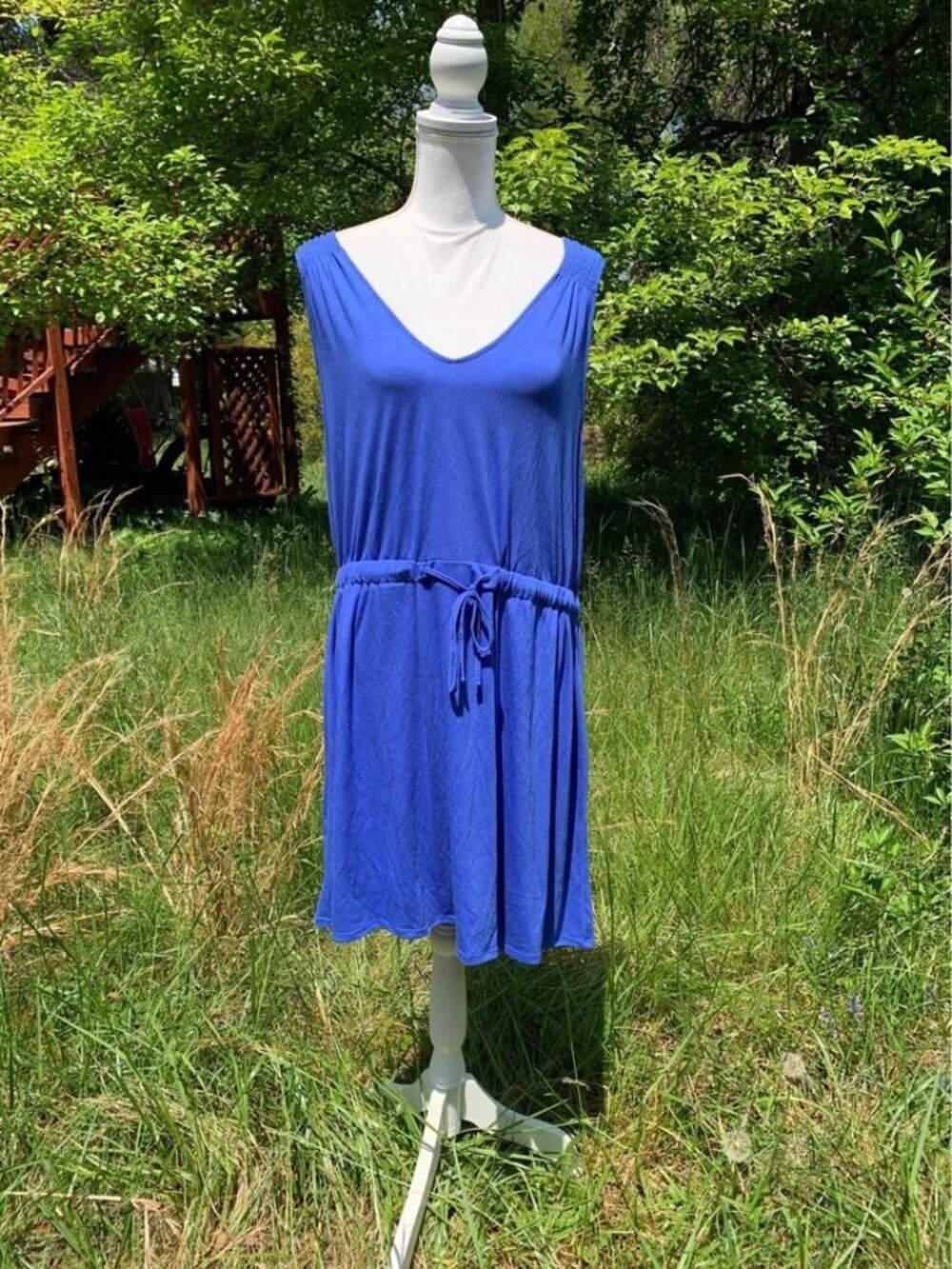 NWT Westloop Drawstring Dress Blue Size XXL Womens